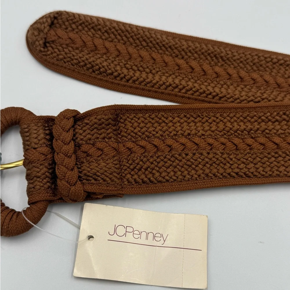 Vintage JCPennys Women’s Brown Woven Belt with Original Tag